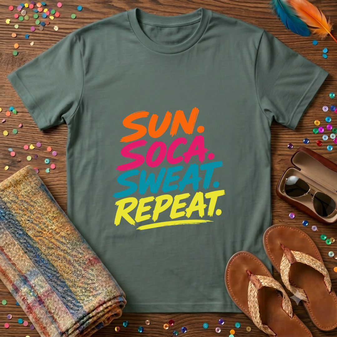 Sun. Soca. Sweat. Repeat  T-Shirt