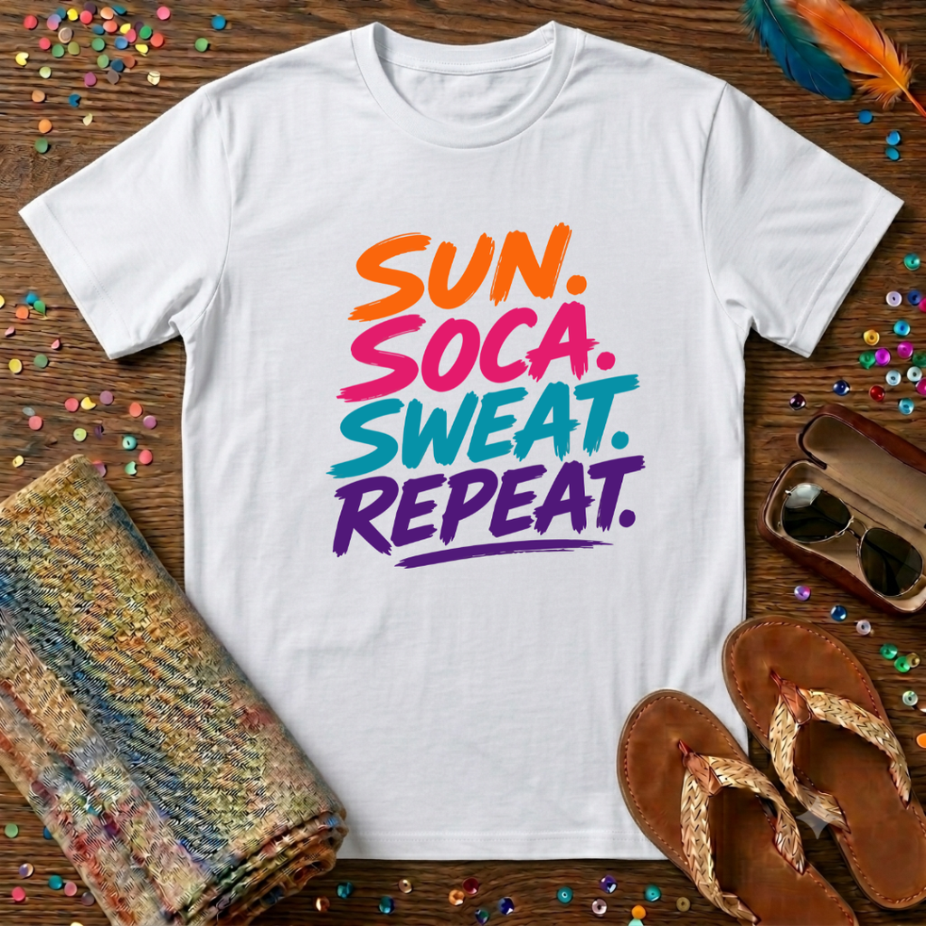 Sun. Soca. Sweat. Repeat  T-Shirt