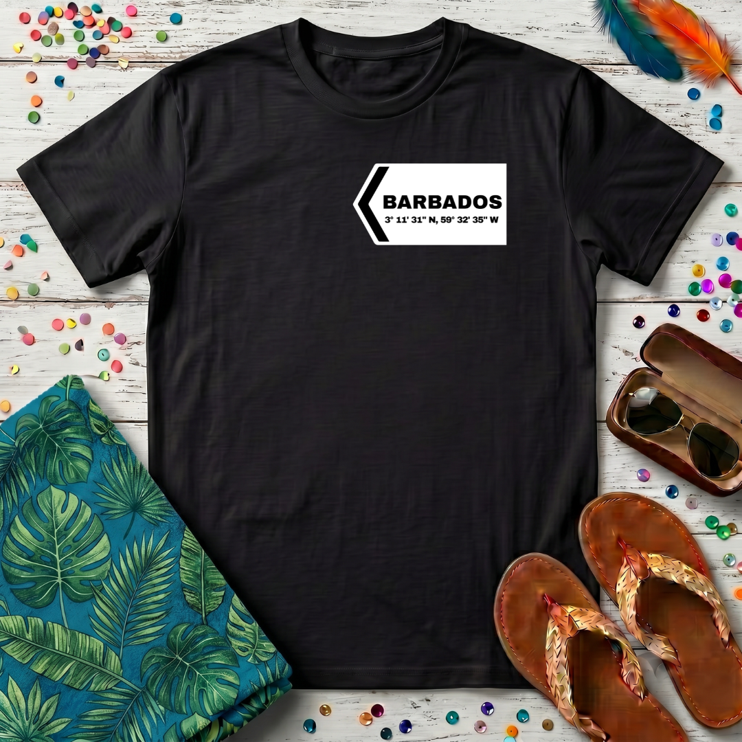 Barbados Longitude and Latitude  T-Shirt