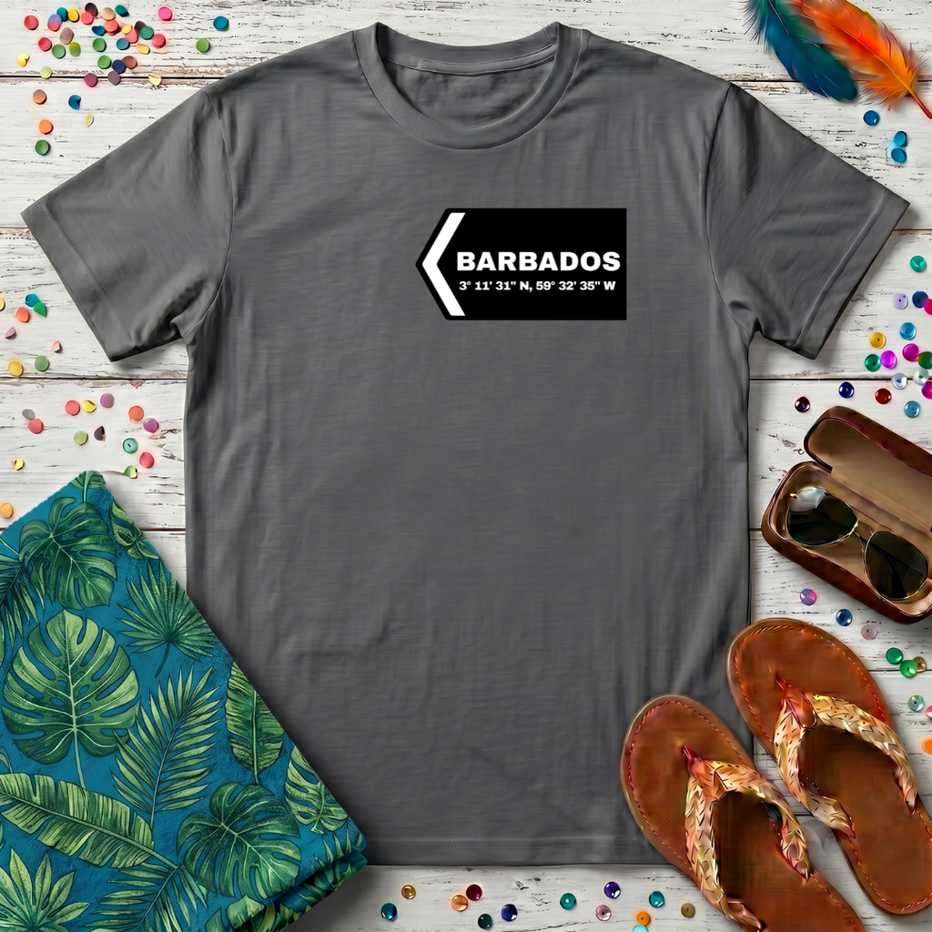 Barbados Longitude and Latitude  T-Shirt