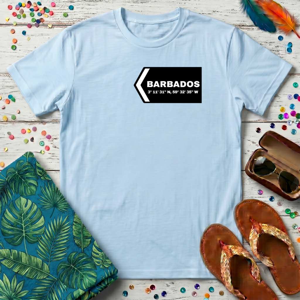 Barbados Longitude and Latitude  T-Shirt